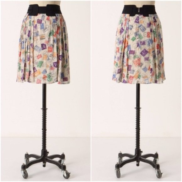 Anthropologie Dresses & Skirts - Anthropologie Edme & Esyllte Postage Stamp Skirt 4